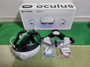 Meta Quest 2 256GB 美品 バッテリーストラップ クッションパッド 度付きレンズ付き 付属品完備 Oculus