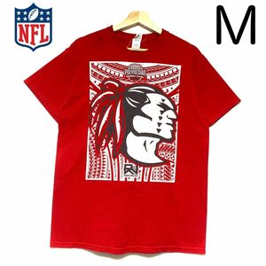 輸入古着 NFL Tシャツ ポリネシアンフットボール アメフト インディアン