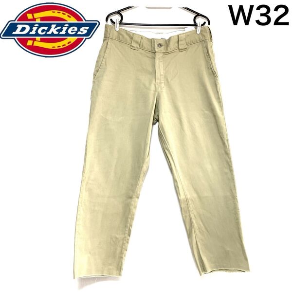 輸入古着 Dickies ディッキーズ クロップド ワークパンツ スリムテーパード ストレッチ 七分丈