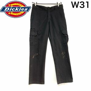 輸入古着 Dickies ディッキーズ ワーク カーゴパンツ ストレッチ素材 ブラック