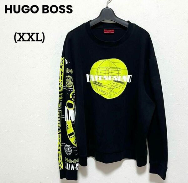 XXL HUGO ヒューゴ 大きめ ブラック スウェット レア 古着