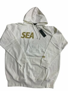 WIND AND SEA ウィンダンシー small HOODIE フーディ 阪急限定 WDS-HNK-01 白 XLサイズ ゴールド パーカー タグ付き保管品