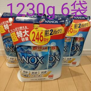 トップ スーパーナノックス つめかえ用 1230g × 6個　洗濯用洗剤