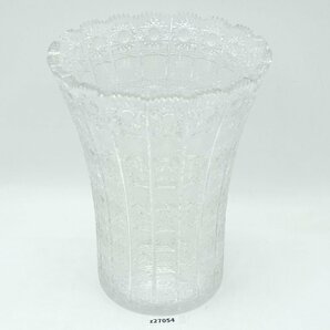 【z27054】BOHEMIA GLASS ボヘミアグラス インテリア フラワーベース クリスタルガラス 花瓶 格安スタートの画像1