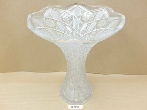 【z27056】BOHEMIA GLASS ボヘミアグラス 花瓶 花器 フラワーベース チェコスロバキア インテリア 格安スタート