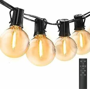Bomcosy LEDストリングライト 防雨型 15M 調光可能 LED電球25個 PC素材 破損しにくい 連結可能 イルミネーシ