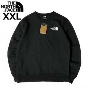 1円～!売切!【正規新品】THE NORTH FACE◆LOGO PULLOVER CREW トレーナー スウェット US限定 裏起毛 男女兼用 ロゴ入り(XXL)黒① 181130-22の画像6