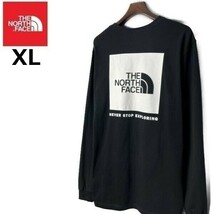 1円～!売切!【正規新品】THE NORTH FACE L/S BOX NSE TEE 長袖 Tシャツ ロンT US限定 男女兼用 バックプリント コットン(XL)黒 180902-18_画像2