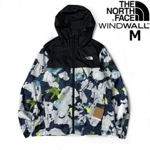 1円～!売切!【正規新品】THE NORTH FACE◆PRINTED CYCLONE JACKET 3 ウインドパーカー US限定 ロゴ刺繍 軽量 撥水(M)紺 総柄 180915-5_画像1