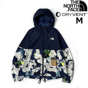 1円～!売切!【正規新品】THE NORTH FACE◆W ANTORA RAIN HOODIE マウンテンパーカー ナイロン US限定 防水 撥水(M)紺 総柄 180915-15