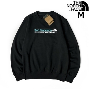 1円～!売切!【正規新品】THE NORTH FACE◆CITY CREW トレーナー スウェット US限定 サンフランシスコ 裏起毛 アウトドア(M)黒 181130-30