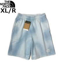 1円～!売切!【正規新品】THE NORTH FACE◆DYE SHORTS ショートパンツ スウェット US限定 後染め アウトドア(XL/R)水色 タイダイ柄 190110-5_画像2