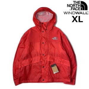 1円～!売切!【正規新品】THE NORTH FACE◆OUTLINE JACKET ウィンドパーカー US限定 軽量 WINDWALL ロゴ刺繍 男女兼用(XL)赤 180915-15