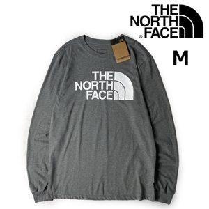 1円～!売切!【正規新品】THE NORTH FACE◆L/S HALF DOME TEE 長袖 Tシャツ ロンT US限定 ハーフドームロゴ 男女兼用(M)グレー 180902-18