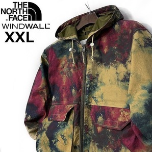 1円～!売切!【正規新品】THE NORTH FACE◆W PRINTED RIPSTOP WIND HOODIE マウンテンパーカー US限定 防風 茶タグ(XXL)茶 総柄 180915-15の画像2