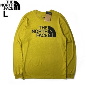 1円～!売切!【正規新品】THE NORTH FACE◆L/S HALF DOME TEE 長袖 Tシャツ ロンT US限定 ハーフドームロゴ 男女兼用(L)黄 180902-18の画像3