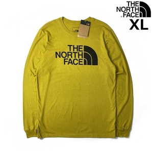 1円～!売切!【正規新品】THE NORTH FACE◆L/S HALF DOME TEE 長袖 Tシャツ ロンT US限定 ハーフドームロゴ 男女兼用(XL)黄 180902-18の画像1