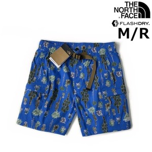 1円～!売切!【正規新品】THE NORTH FACE◆CLASS V BELTED SHORT ショートパンツ US限定 ベルト付き 速乾(M)青 ボタニカル柄 190110-33