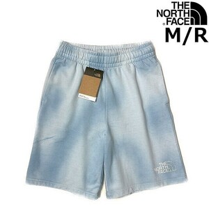 1円～!売切!【正規新品】THE NORTH FACE◆DYE SHORTS ショートパンツ スウェット US限定 後染め アウトドア(M/R)水色 タイダイ柄 190110-5