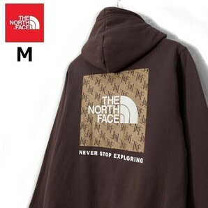 1円～!売切!【正規新品】THE NORTH FACE BOX NSE PULLOVER HOODIE パーカー US限定 ボックスロゴ 裏起毛 グラフィック(M)茶 181130-30の画像2