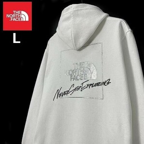 1円～!売切!【正規新品】THE NORTH FACE◆GRAPHIC INJECTION HOODIE プルオーバー パーカー US限定 グラフィック 裏起毛(L)白 181130-30の画像2