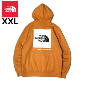 1円～!売切!【正規新品】THE NORTH FACE BOX NSE PULLOVER HOODIE パーカー US限定 バックプリント 裏起毛 男女兼用(XXL)オレンジ181130-10の画像3