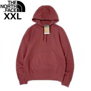 1円～!売切!【正規新品】THE NORTH FACE◆GARMENT DYE HOODIE パーカー US限定 ガーメントダイ 立体ロゴ 裏起毛(XXL)赤 ピンク 181130-10の画像3