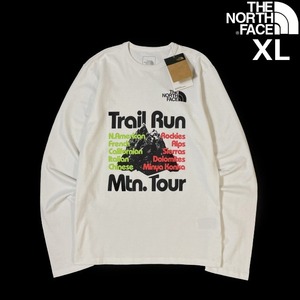 1円～!売切!【正規新品】THE NORTH FACE◆L/S TRAIL RECYCLED TEE 長袖 Tシャツ ロンT US限定 トレイル 上質 厚手 男女兼用(XL)白 180902-5