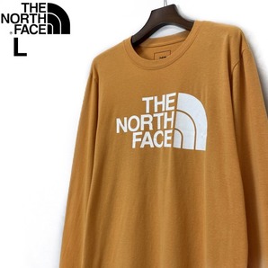 1円～!売切!【正規新品】THE NORTH FACE◆L/S HALF DOME TEE 長袖 Tシャツ ロンT US限定 男女兼用 コットン キャンプ(L)オレンジ 180902-5の画像2