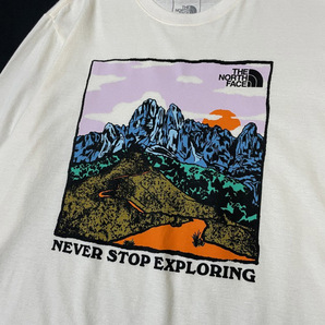 1円～!売切!【正規新品】THE NORTH FACE◆L/S GRAPHIC INJECTION TEE 長袖 Tシャツ ロンT US限定 グラフィック 上質(XL)白 180902-5の画像5