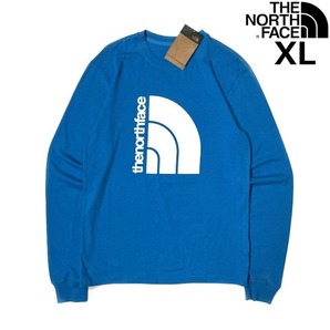 1円～!売切!【正規新品】THE NORTH FACE◆L/S COORDINATES TEE 長袖 Tシャツ ロンT US限定 立体ロゴ 上質 アウトドア(XL)青 180902-5の画像1