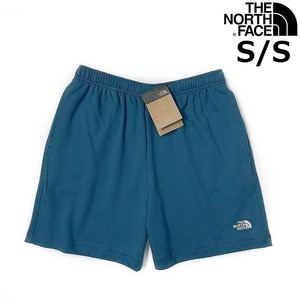 1円～!売切!【正規新品】THE NORTH FACE◆SIMPLE LOGO FLEECE SHORT ショートパンツ US限定 ロゴ刺繍 スポーツ シンプル(S)青② 190110-5