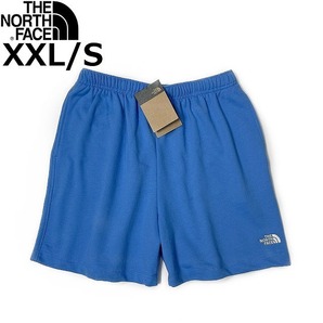 1円～!売切!【正規新品】THE NORTH FACE◆SIMPLE LOGO FLEECE SHORT ショートパンツ US限定 ロゴ刺繍 スポーツ シンプル(XXL)青 190110-5の画像2