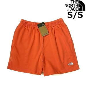 1円～!売切!【正規新品】THE NORTH FACE◆SIMPLE LOGO FLEECE SHORT ショートパンツ US限定 ロゴ刺繍 スポーツ(S)オレンジ 190110-5の画像1