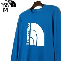 1円～!売切!【正規新品】THE NORTH FACE◆L/S COORDINATES TEE 長袖 Tシャツ ロンT US限定 立体ロゴ 上質 アウトドア(M)青 180902-5_画像2