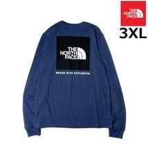 1円～!売切!【正規新品】THE NORTH FACE◆L/S BOX NSE TEE 長袖 Tシャツ ロンT US限定 ボックスロゴ 男女兼用 キャンプ(3XL)青 180902-5_画像1