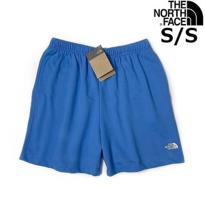 1円～!売切!【正規新品】THE NORTH FACE◆SIMPLE LOGO FLEECE SHORT ショートパンツ US限定 ロゴ刺繍 スポーツ シンプル(S)青 190110-5