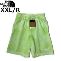 1円～!売切!【正規新品】THE NORTH FACE◆DYE SHORTS ショートパンツ スウェット US限定 後染め アウトドア(XXL/R)緑 タイダイ柄190110-5_画像2