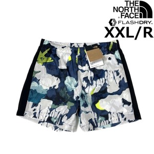 1円～!売切!【正規新品】THE NORTH FACE◆ELEVATION SHORTS ショートパンツ US限定 速乾 フローラル アウトドア(XXL/R)紺 総柄 190110-5