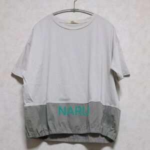 NARU ナル　半袖 Tシャツ　異素材使い　カットソー