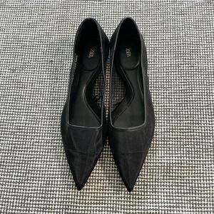 ZARA ザラ メッシュディテール入りバレリーナシューズ