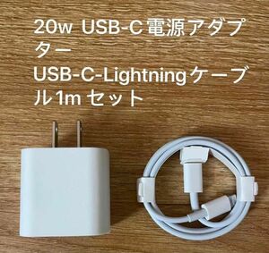 iPhoneタイプc ライトニングケーブル1m 20w 急速充電器 セット