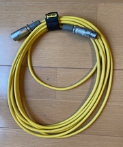PA用 マイクケーブル ITT XLR 4m〜5m 6本セット（CANARE L-4E6S)黄色 ストラップ付_画像5