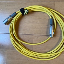 PA用 マイクケーブル ITT XLR 4m〜5m 6本セット（CANARE L-4E6S)黄色 ストラップ付_画像2