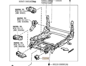 送料無料 FZJ80 LAND CRUISER LEXUS GS300 LX450 トヨタ 純正 72206 パワーシート ハウジング HOUSING SUB-ASSY, POWER SEAT 新品 未使用