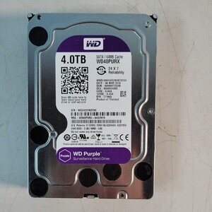 WD Western Digital WD40PURX 3.5インチ SATA HDD 4TB 中古作動品 管理番号 2404063 