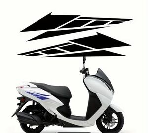 【ホワイト 白】左右ペア1組 装飾ステッカー デカール 原付 原2 スクーター PCX Dio シグナス トリシティー アドレス アヴェニス などに