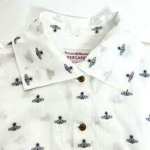 Vivienne Westwood Red Label オーブ ドット ハート 刺繍 ブラウス シャツ レディース 日本製　コットン　2 M ホワイト_画像5