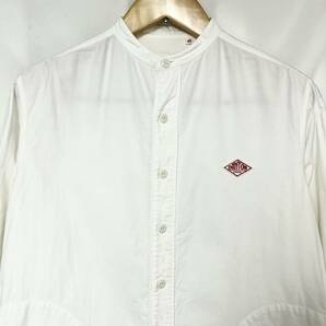 DANTON ダントン BAND COLLAR SHIRT OX JD-3607 バンドカラー オックス シャツ メンズ ユニセックス コットン ホワイト 白色 40 S Mの画像3