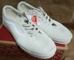 新品 VANS 本革使用 SK8-Low US9 27cm ベージュ バンズ　ヴァンズ　スケートロー